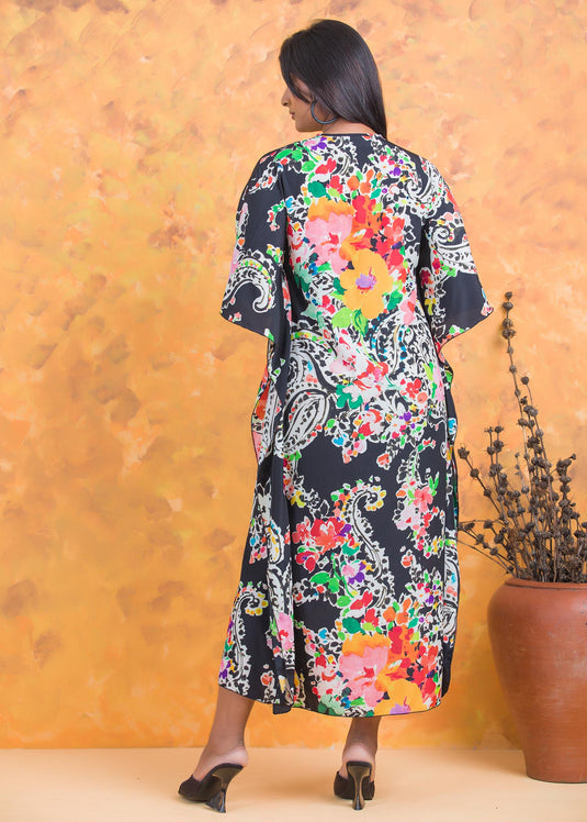 Front Gathered long Kaftan