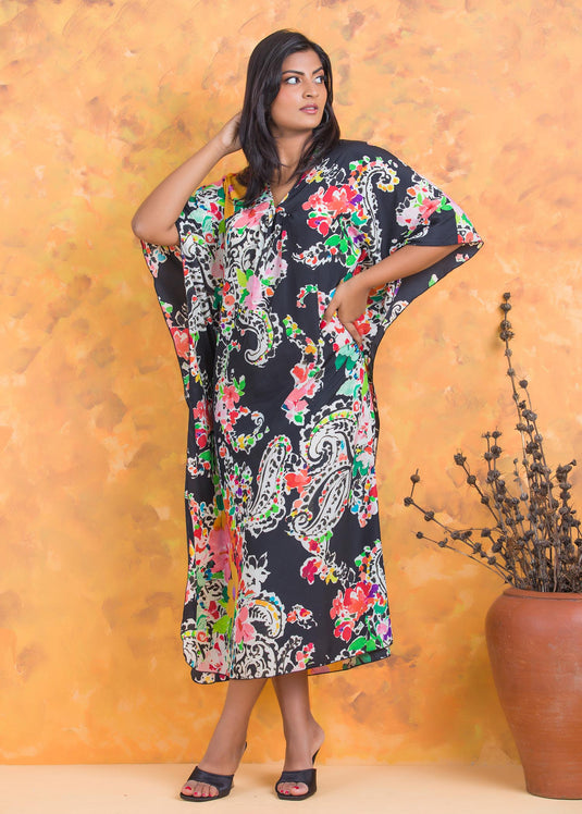 Front Gathered long Kaftan