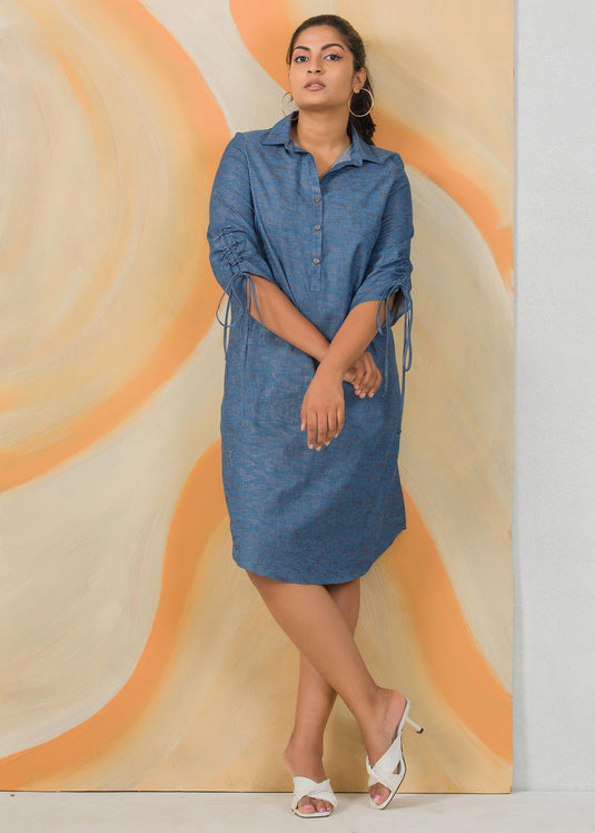 Ruching detail dress
