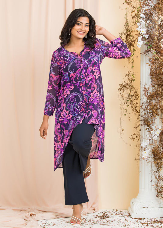 HIgh-low long length shirt