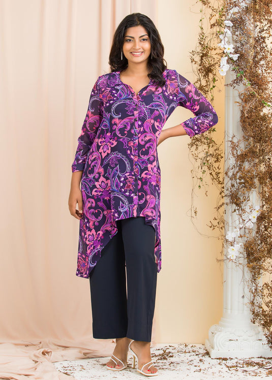 HIgh-low long length shirt
