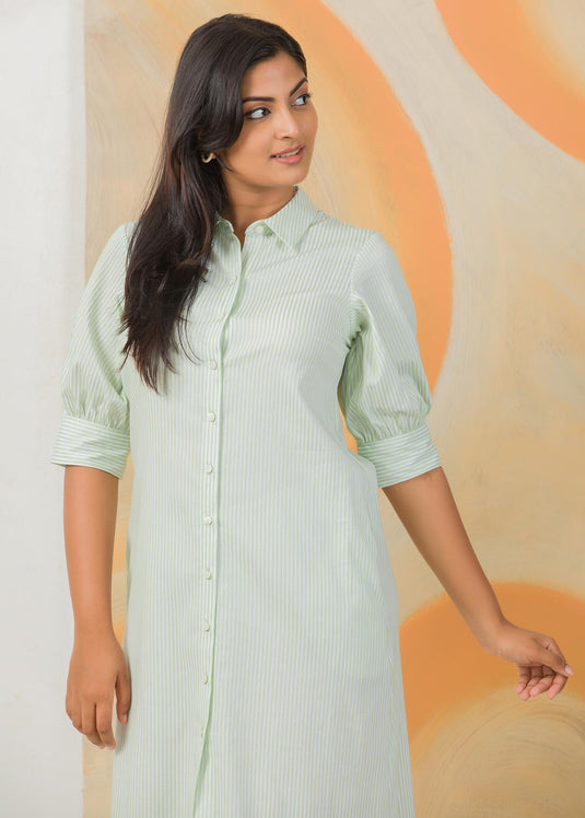 Stripe shirt dress