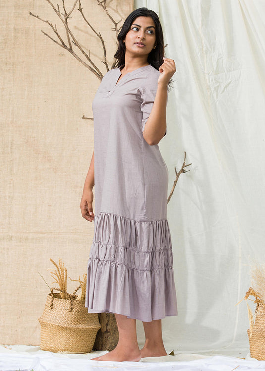 Tiered detailed midi dress
