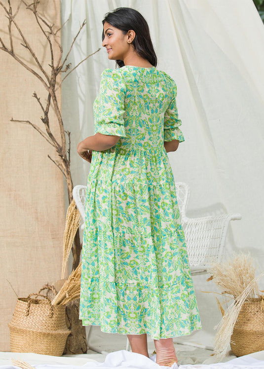Printed flowy dress