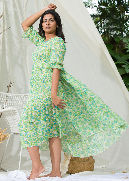 Printed flowy dress