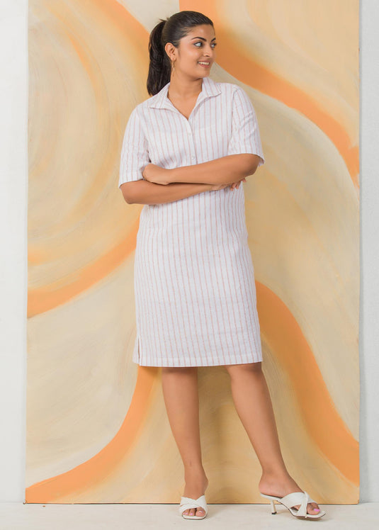 Stripe linen dress