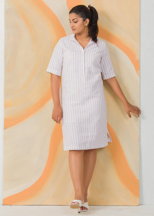 Stripe linen dress