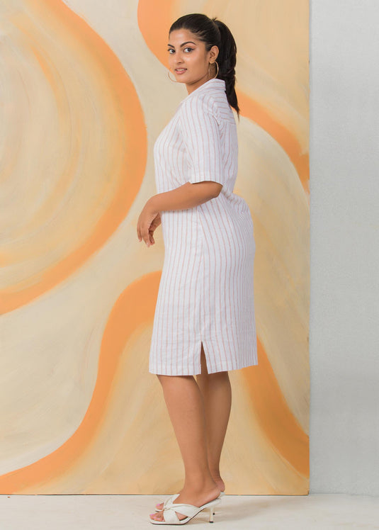 Stripe linen dress