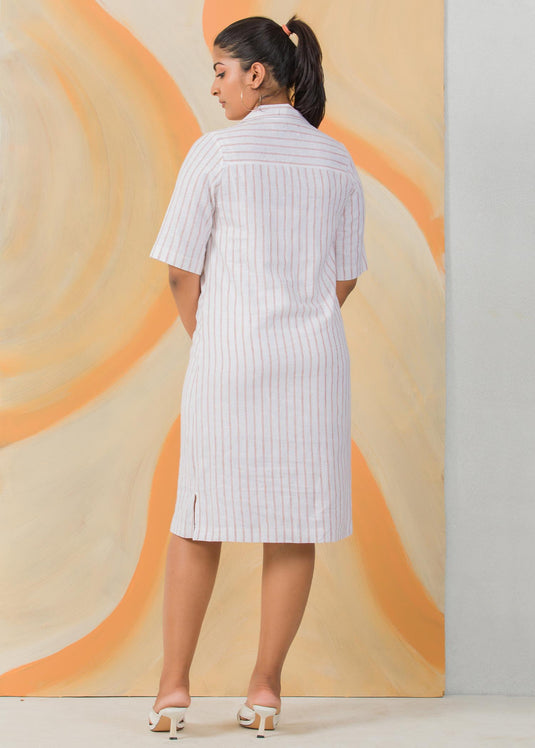 Stripe linen dress