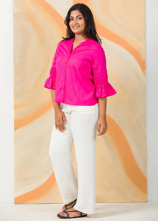 Shirt with sleeve detail