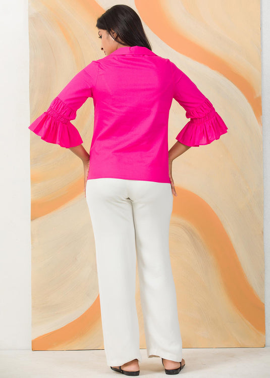 Shirt with sleeve detail