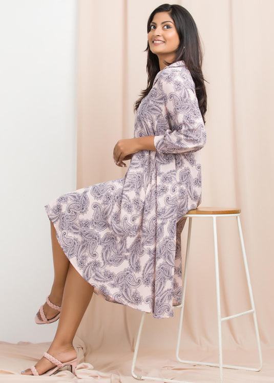Printed flouncy dress