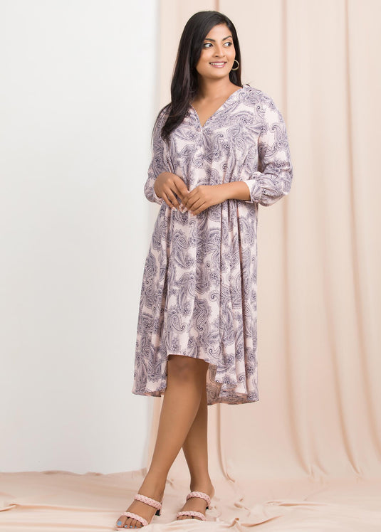Printed flouncy dress