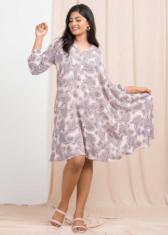 Printed flouncy dress