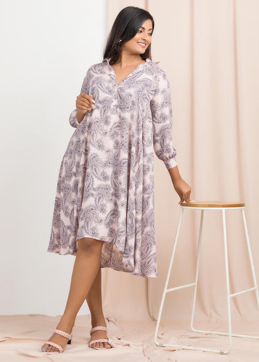 Printed flouncy dress