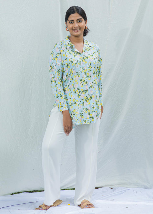 Printed flouncy shirt
