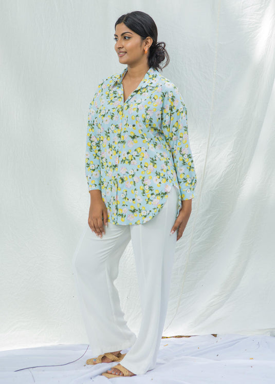 Printed flouncy shirt