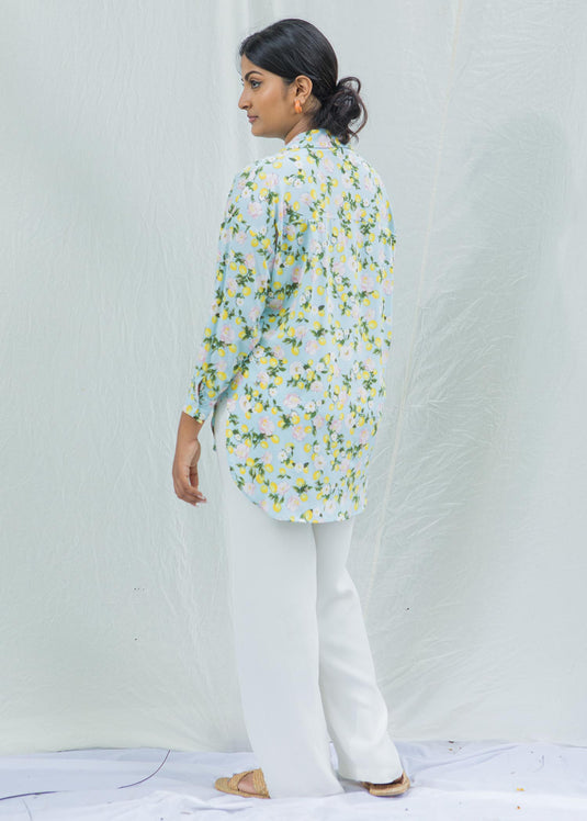 Printed flouncy shirt