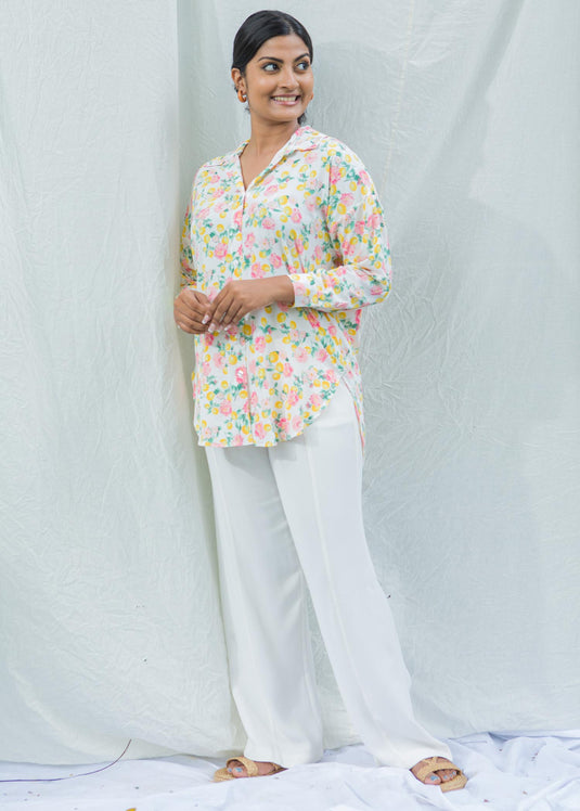 Printed flouncy shirt