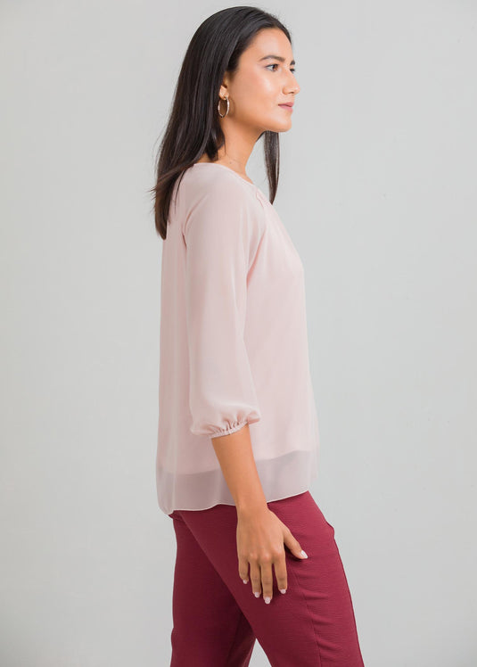 V neck raglan sleeve blouse