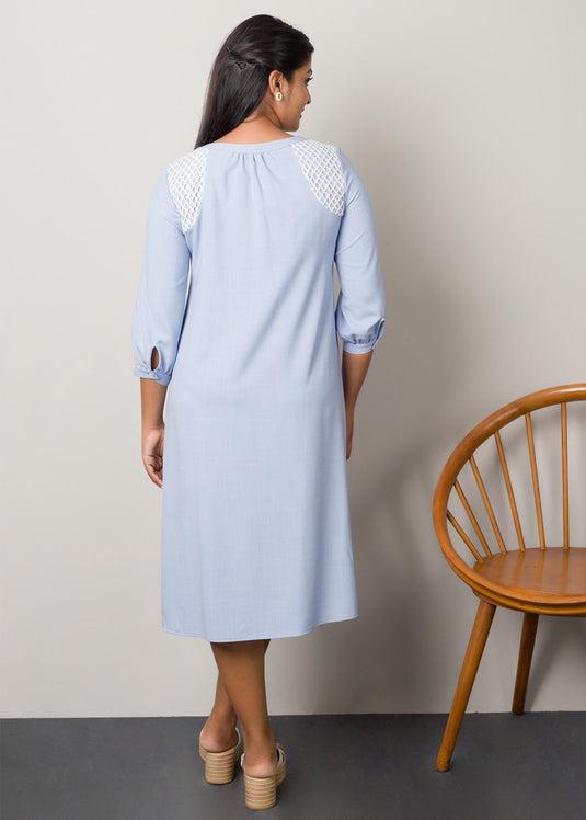 Dress with mesh detail