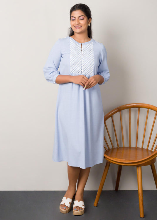 Dress with mesh detail