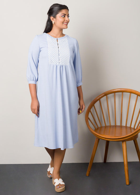 Dress with mesh detail