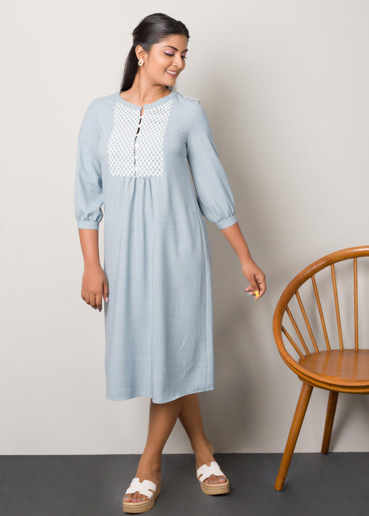 Dress with mesh detail
