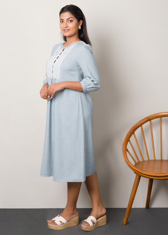 Dress with mesh detail