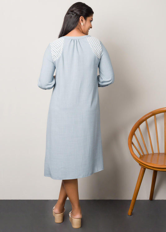 Dress with mesh detail