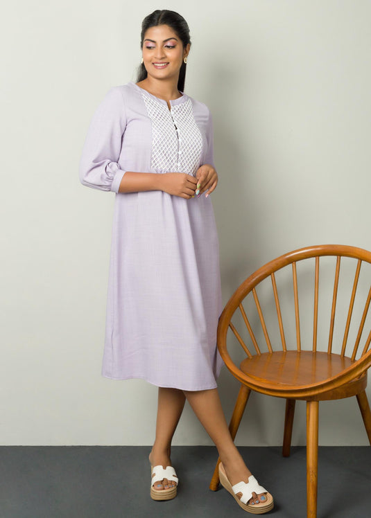 Dress with mesh detail