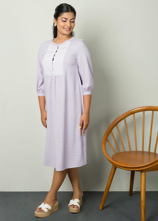 Dress with mesh detail