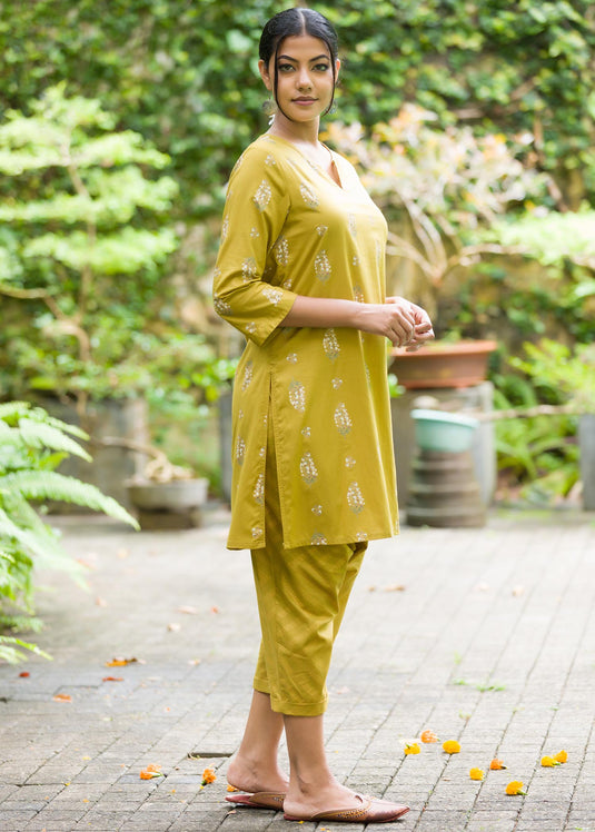 Printed basic kurtha top