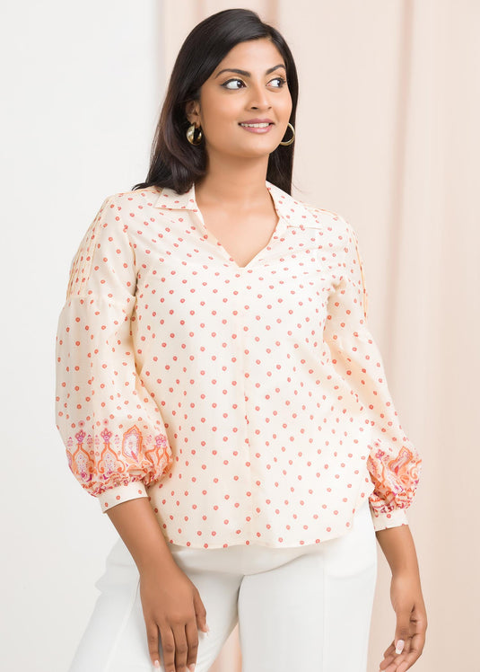 Pin tuck detailed blouse