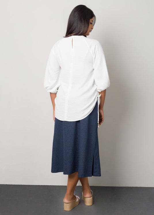 Side ruched blouse