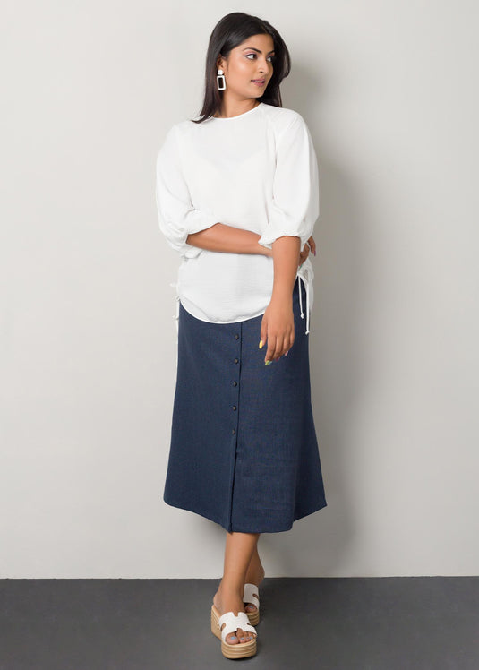 Side ruched blouse