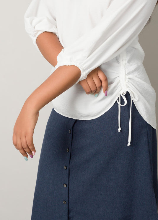 Side ruched blouse