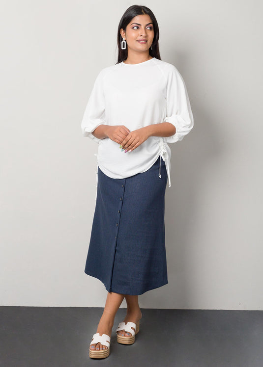 Side ruched blouse