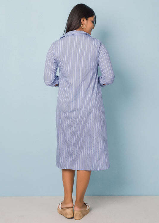 Stripe shirt dress