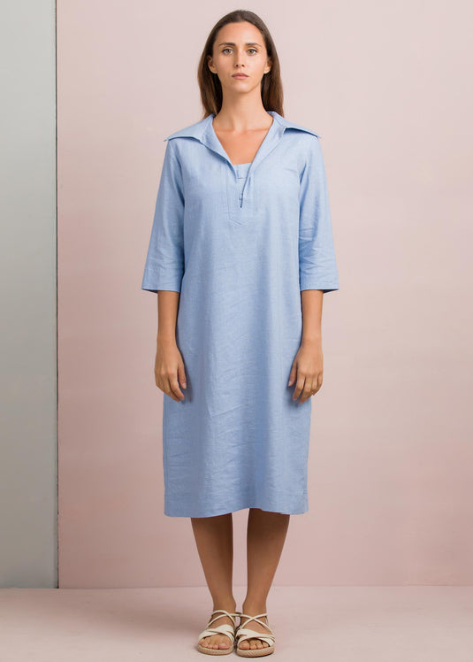 Collar detail dress