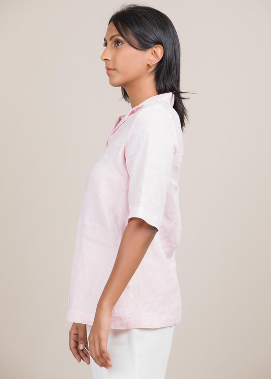 Button down cuban collar shirt