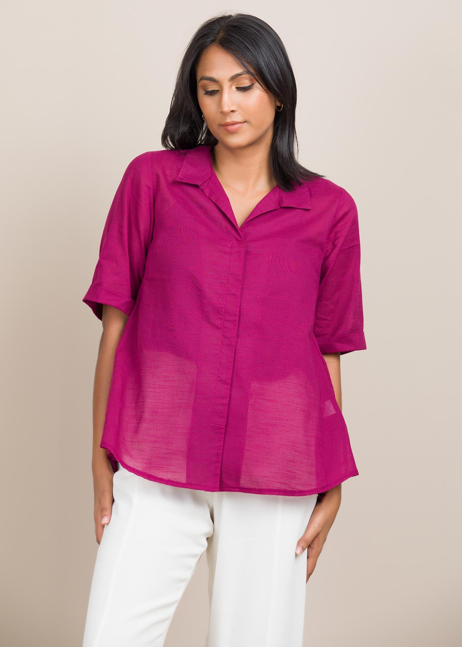 Basic short sleeve blouse