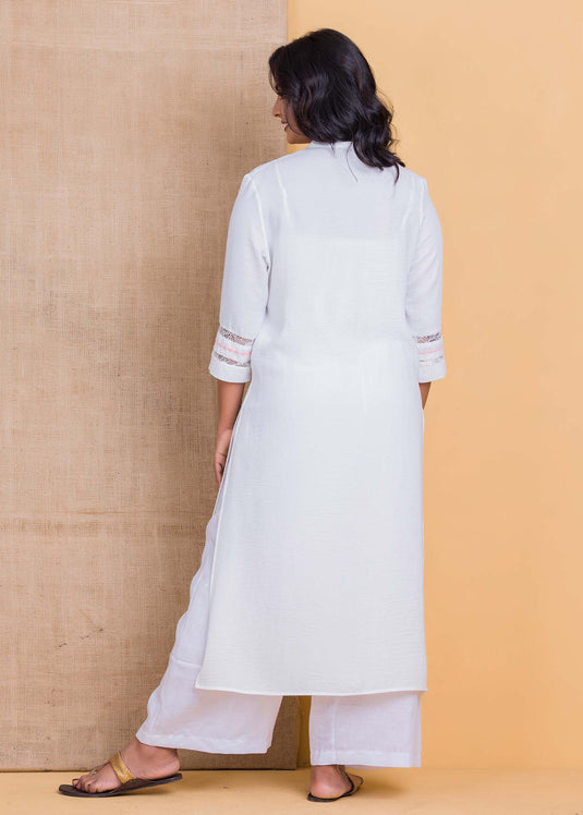 Long length kurtha top with lace details