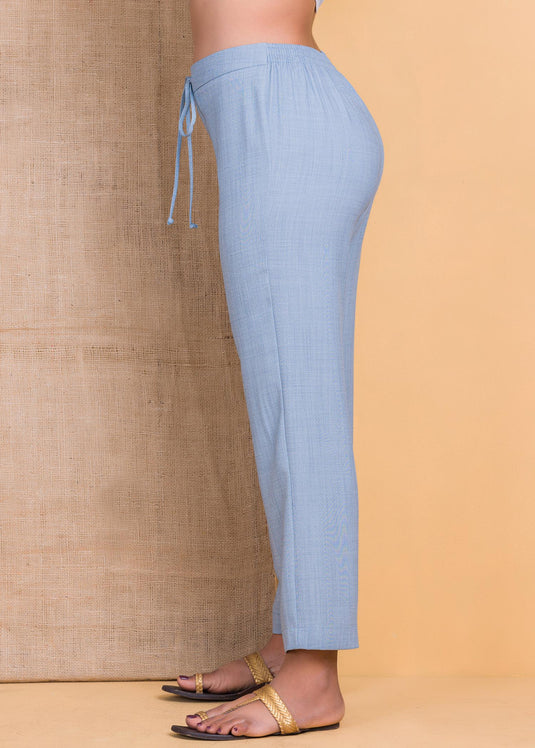 Straight pant with draw cord