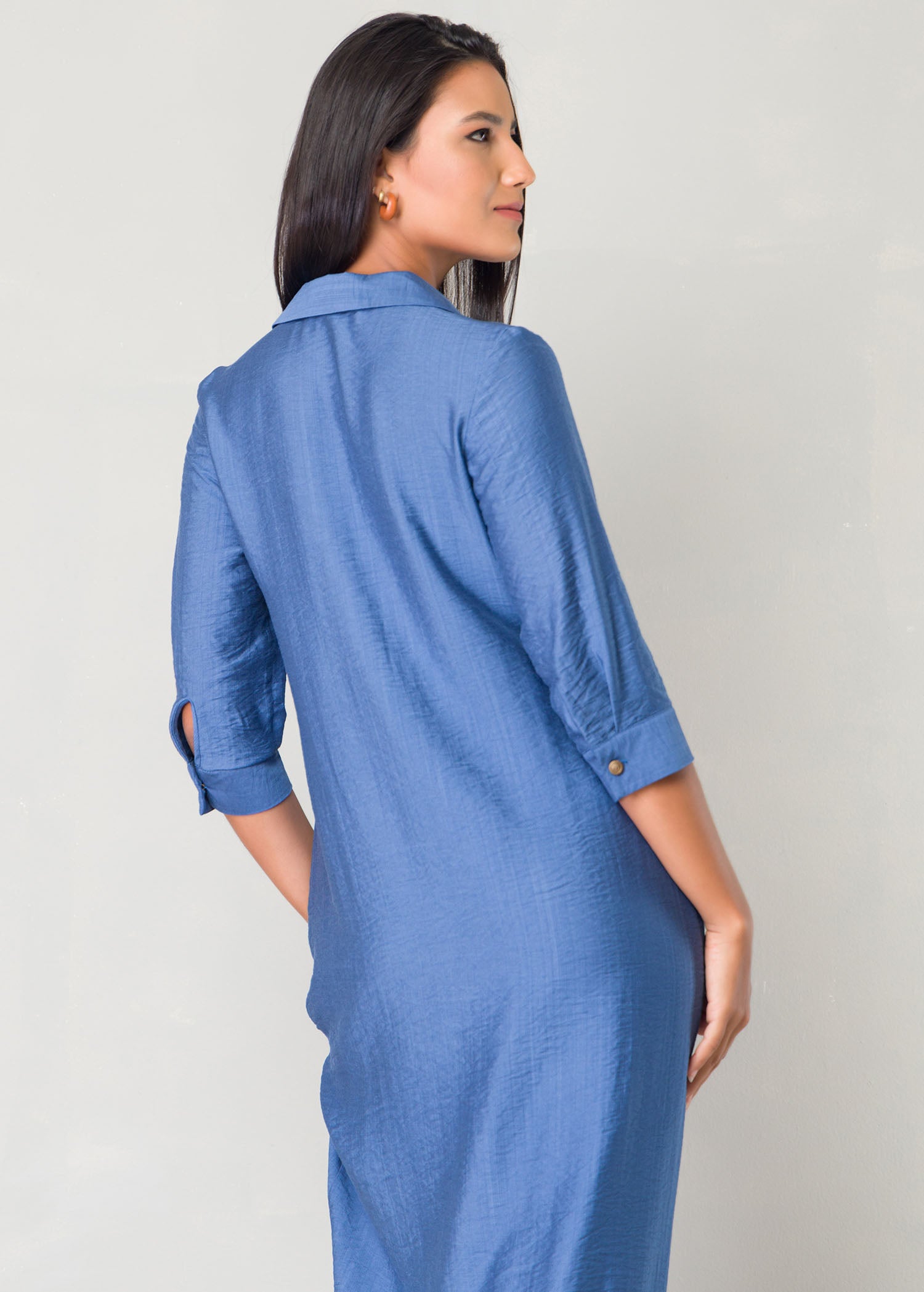 Midi length shirt dress