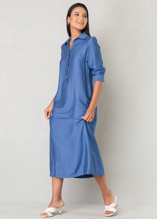 Midi length shirt dress