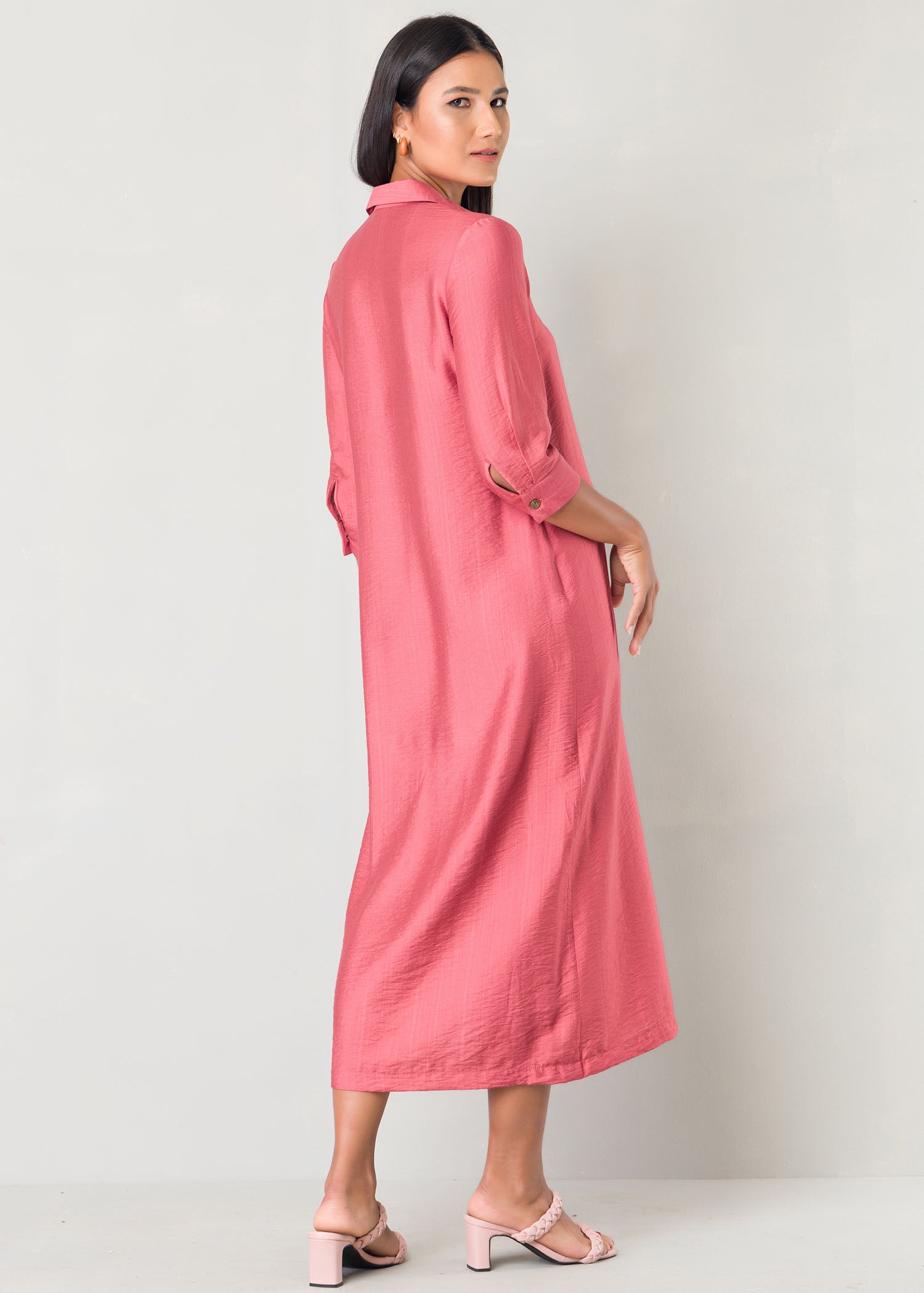 Midi length shirt dress