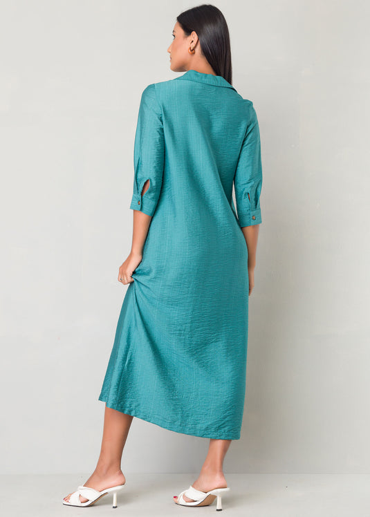 Midi length shirt dress