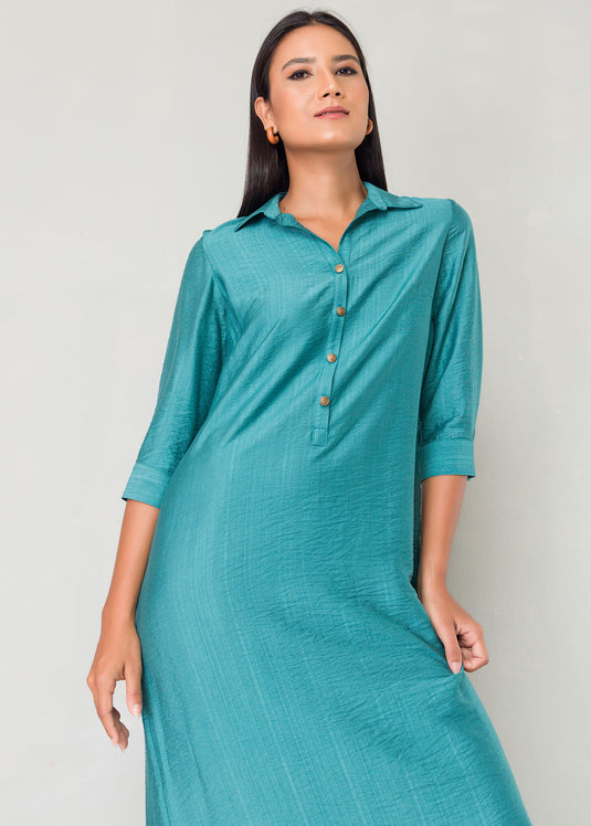 Midi length shirt dress