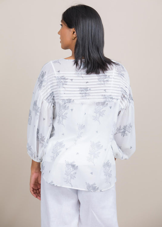Pintuck detailed blouse